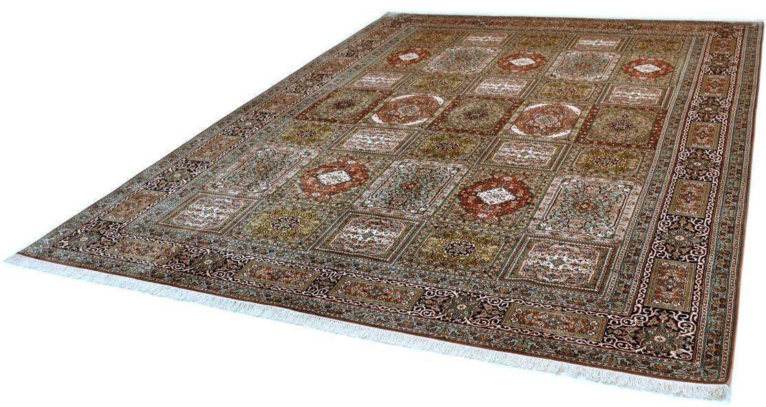 Seidenteppich Boxes 25, Kayoom, rechteckig, Höhe: 10 mm, Einzelstück mit Zertifikat, Wohnzimmer von Kayoom