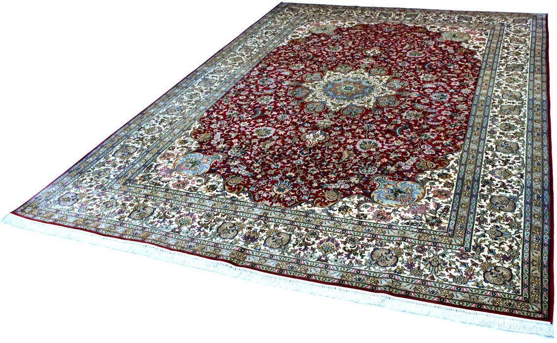 Seidenteppich Kashan 999x11, Kayoom, rechteckig, Höhe: 10 mm, Einzelstück mit Zertifikat, Wohnzimmer von Kayoom