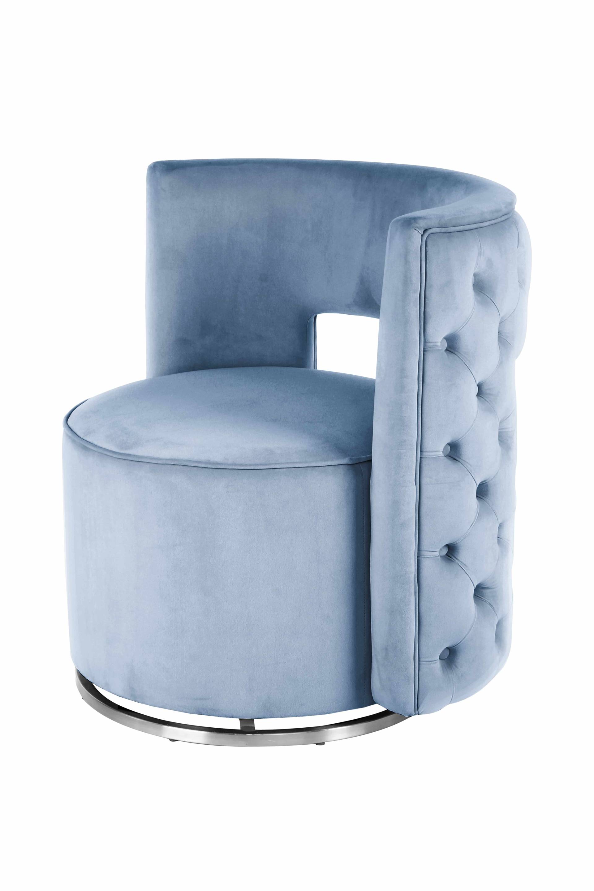 Sessel Drehsessel Beverly 125 Hellblau / Silber von Kayoom