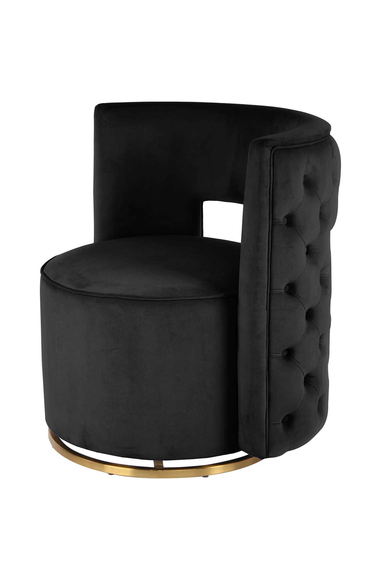 Sessel Drehsessel Beverly 125 Schwarz / Gold von Kayoom