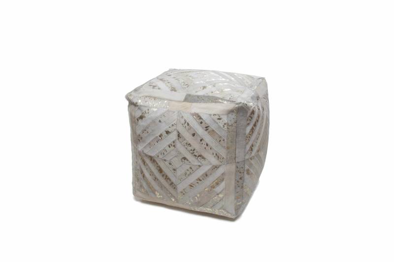 Spark Pouf 410 Elfenbein / Gold 45cm x 45cm von Kayoom