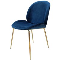Stuhl Charlize 110 2er-Set Blau / Messing Stuhl Charlize 110 2er-Set Blau / Messing von Kayoom