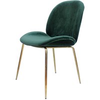 Stuhl Charlize 110 2er-Set Grün / Messing von Kayoom