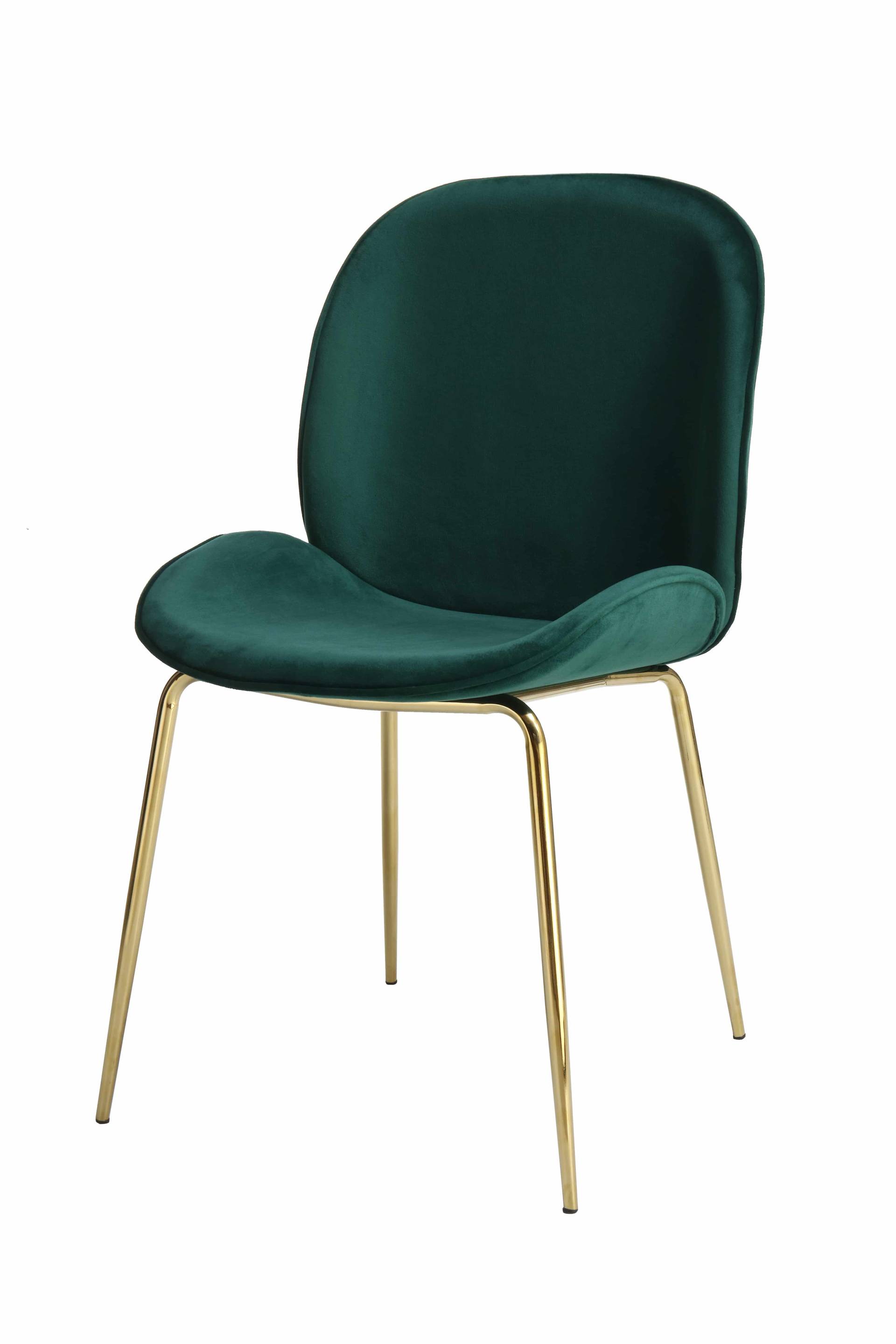 Stuhl Charlize 110 2er-Set Grün / Messing von Kayoom