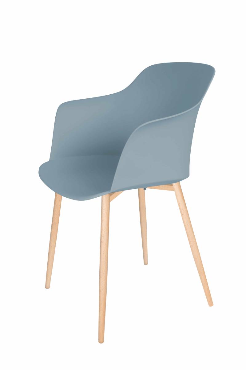 Stuhl Chester 110 4er-Set Graublau von Kayoom