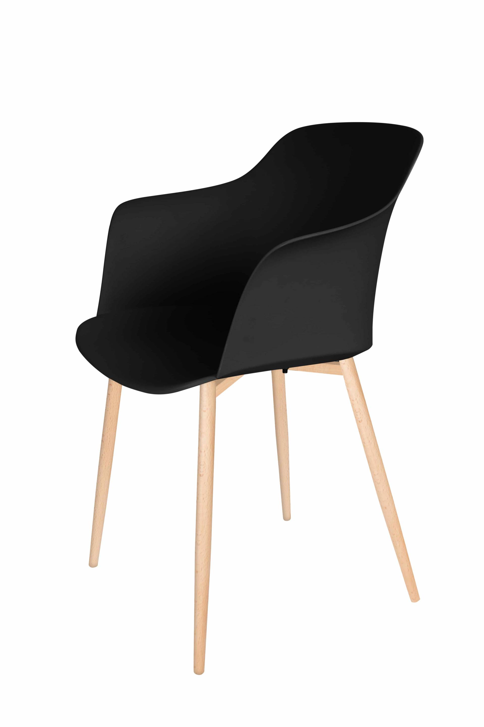 Stuhl Chester 110 4er-Set Schwarz Stuhl Chester 110 4er-Set Schwarz von Kayoom