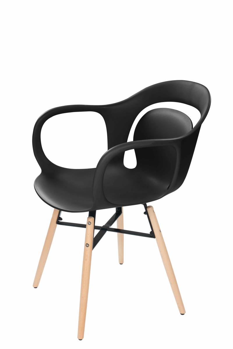 Stuhl Chuck 110 4er-Set Schwarz von Kayoom