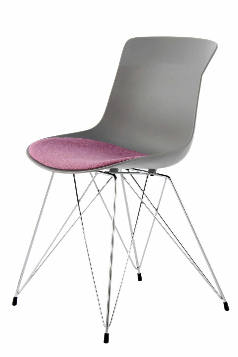 Stuhl Emily 110 2er-Set Grau / Violett Stuhl Emily 110 2er-Set Grau / Violett von Kayoom