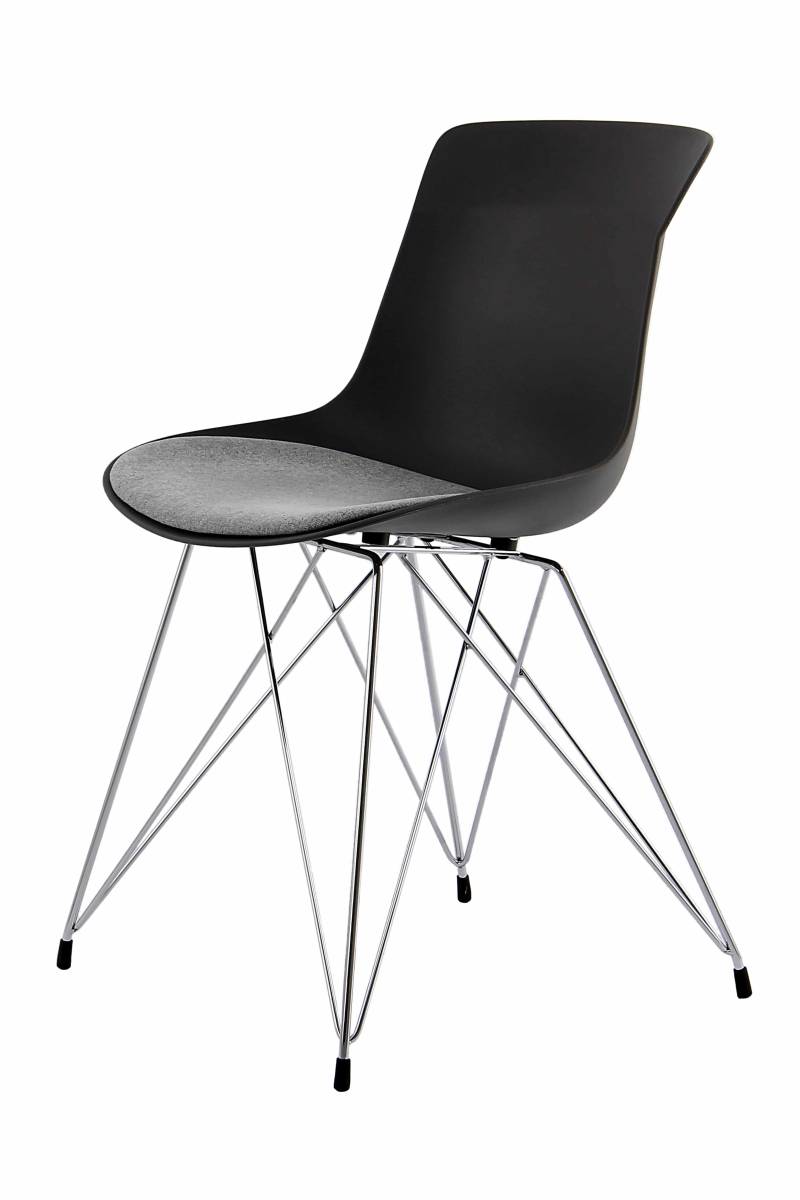 Stuhl Emily 110 2er-Set Schwarz / Grau Stuhl Emily 110 2er-Set Schwarz / Grau von Kayoom