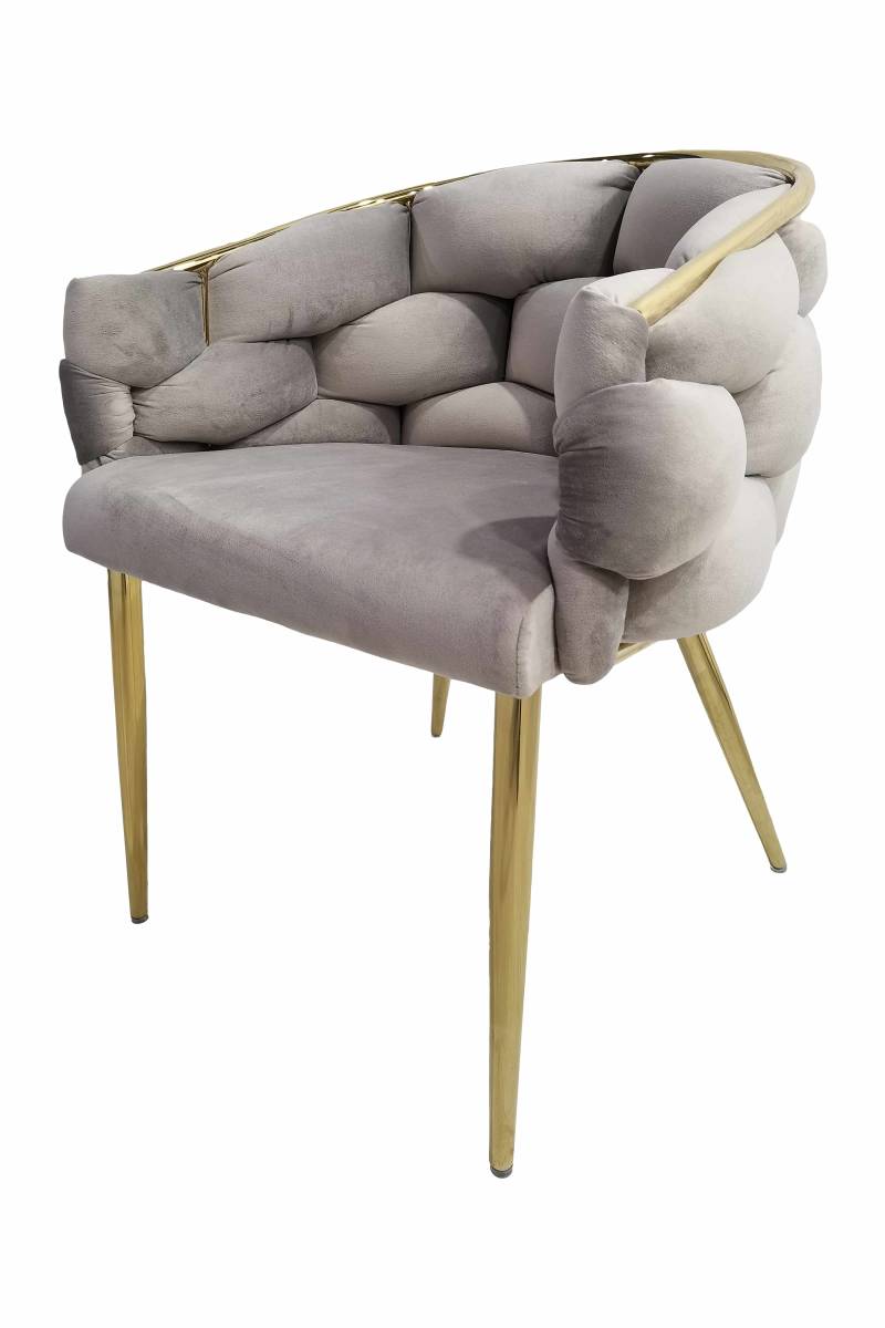 Stuhl Grace 125 2er-Set Taupe / Schwarz von Kayoom