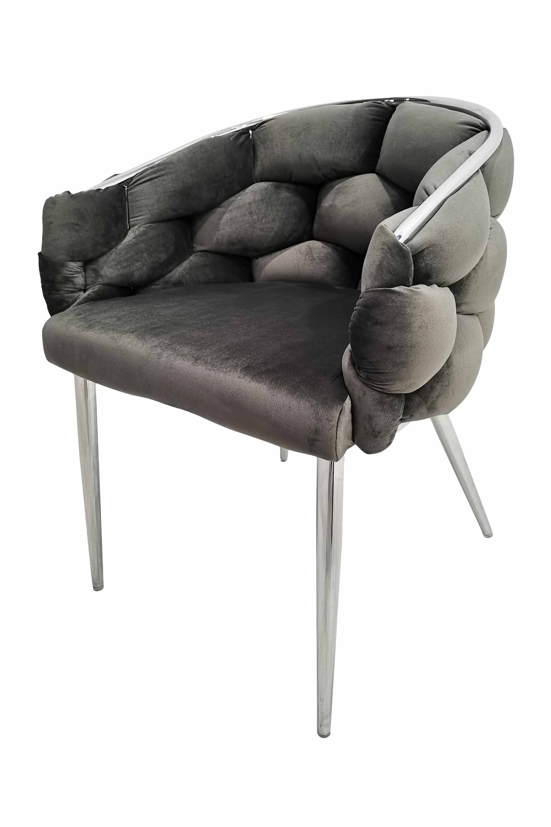Stuhl Grace 125 2er-Set Taupe / Schwarz von Kayoom