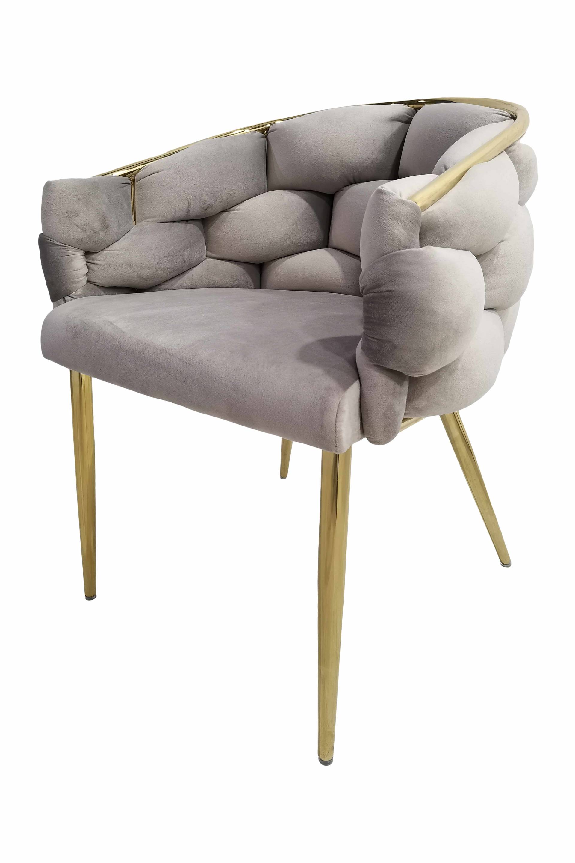 Stuhl Grace 125 2er-Set Taupe / Schwarz von Kayoom