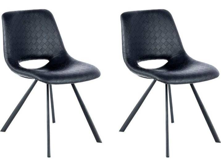Stuhl KAYOOM Josephine 325 2er-Set, zeitloses Design, mit geometrischer Aussparung , schwarz, B:47,5cm H:77cm T:57cm, Sitzbezug: Polyester Leinen / Gestell: Metall, pulverbeschichtet, Stühle, pflegeleicht, schlicht, weiche Polsterung für angenehmes Sitzgefühl Stuhl KAYOOM Josephine 325 2er-Set, zeitloses Design, mit geometrischer Aussparung , schwarz, B:47,5cm H:77cm T:57cm, Sitzbezug: Polyester Leinen / Gestell: Metall, pulverbeschichtet, Stühle, pflegeleicht, schlicht, weiche Polsterung für angenehmes Sitzgefühl von Kayoom