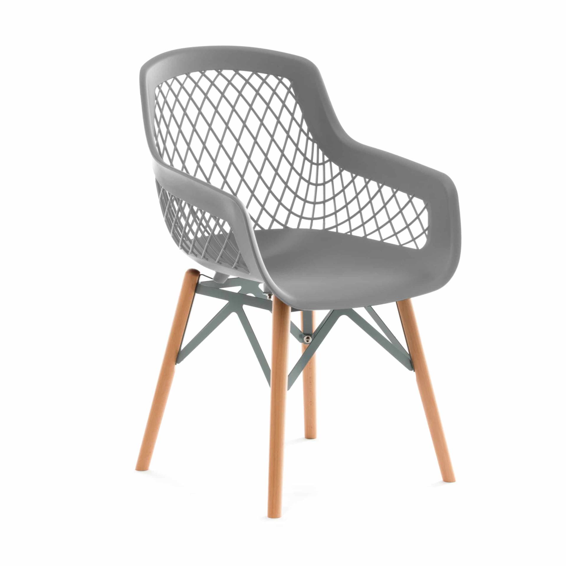 Stuhl Pure Style 2er-Set Grau Stuhl Pure Style 2er-Set Grau von Kayoom