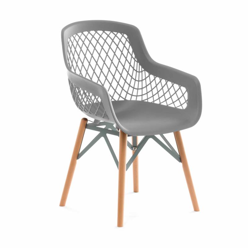 Stuhl Pure Style 2er-Set Grau von Kayoom