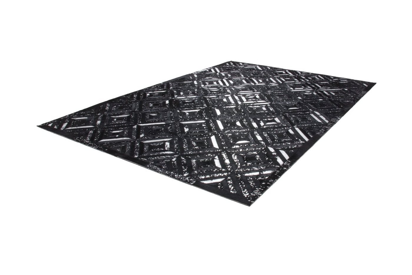 Teppich Spark 410, Kayoom, rechteckig, Höhe: 8 mm, 100% Leder, Unikat, fusselarm, Allergiker & Fußbodenheizung geeignet von Kayoom
