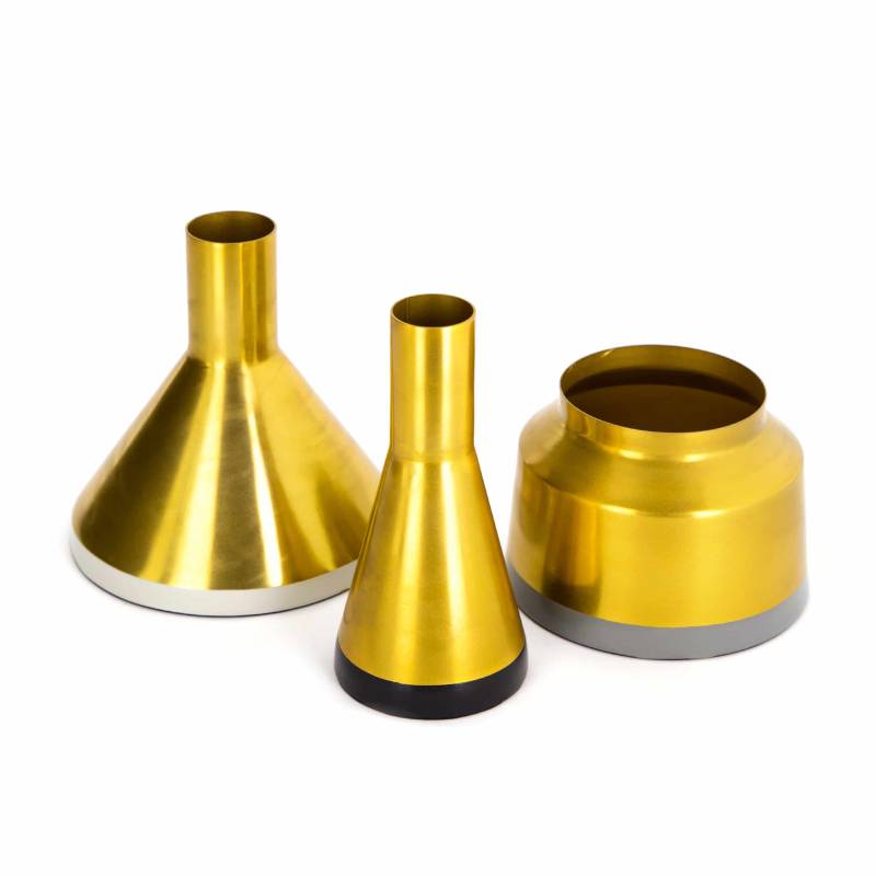 Vasen 3er Set Culture 120 Gold / Weiß / Schwarz / Grau von Kayoom