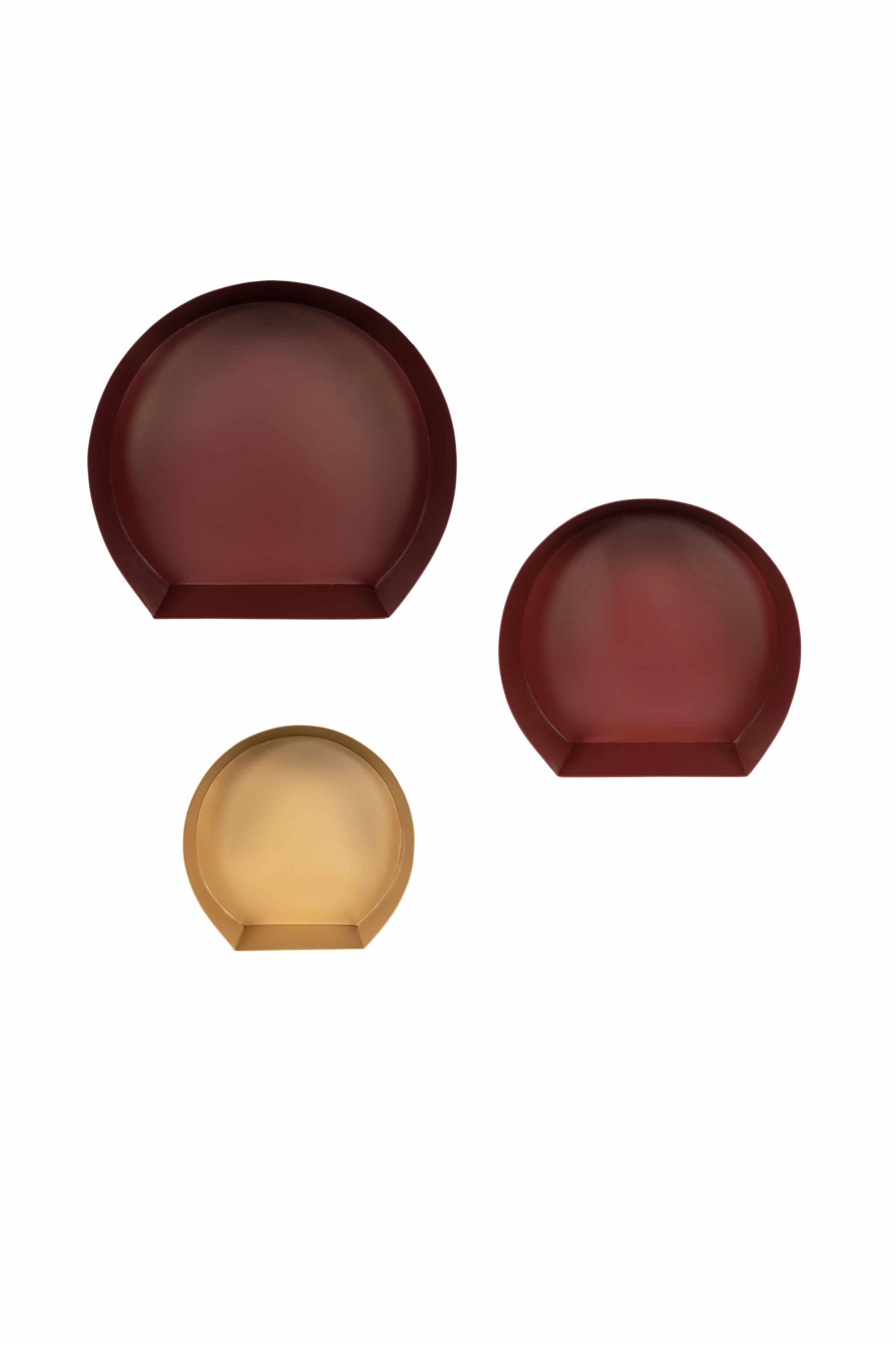 Wandregal-Set Triple 125 3er-Set Dunkelrot / Bordeaux / Gold Wandregal-Set Triple 125 3er-Set Dunkelrot / Bordeaux / Gold von Kayoom