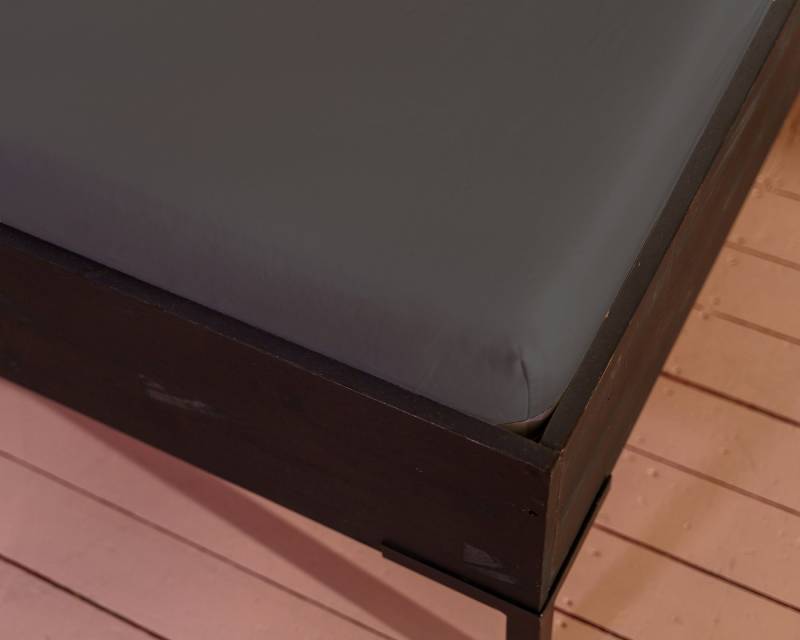 Kayori Spannbettlaken Shizu, Perkal, Gummizug: rundum, (1 Stück), Bio-Baumwolle von Kayori