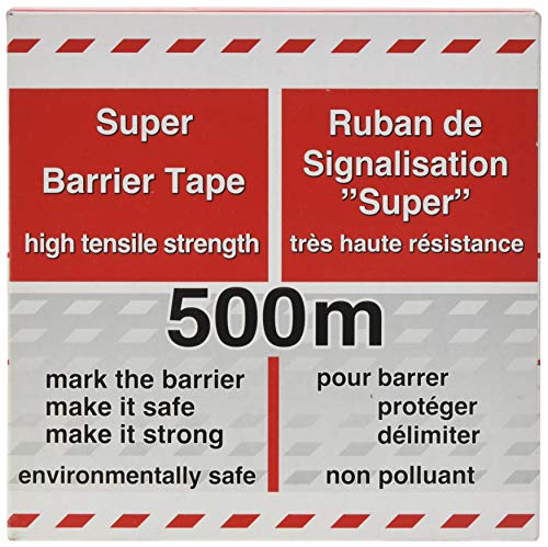 Absperrband rot/weiß geblockt 80 mm breit á 500m von Kayser