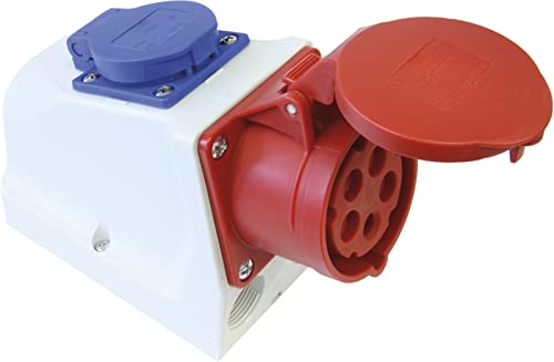 SIROX CEE-WD 16A,5p.6h, 400V, IP44 rot mit integrierter Steckdose SIROX CEE-WD 16A,5p.6h, 400V, IP44 rot mit integrierter Steckdose von Sirox