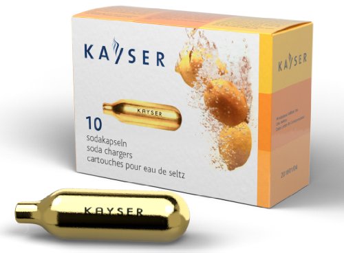 Kayser 8 g Soda-Ladegeräte, 300 Stück (30 Packungen mit 10 CO2-Ladegeräten) von Kayser