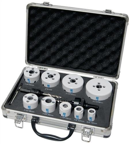 PROMAT 814644 Zylindersägensatz 11tlg. D.19-68mm Schnitt-T.39mm PROMAT i.Alu.-Koffer von Kayser