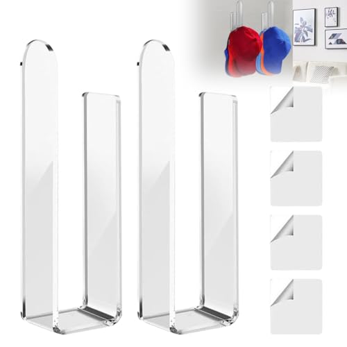 Acrylic Hat Organizer Wall, 2 Stück Cap Organizer, Acrylic Hat Holder, Kein Bohren erforderlich, Basecap Halterung Wand, Hutständer für Baseballkappen, Schlafzimmer, Wohnzimmer, Kleiderschrank Acrylic Hat Organizer Wall, 2 Stück Cap Organizer, Acrylic Hat Holder, Kein Bohren erforderlich, Basecap Halterung Wand, Hutständer für Baseballkappen, Schlafzimmer, Wohnzimmer, Kleiderschrank von Kayuneed