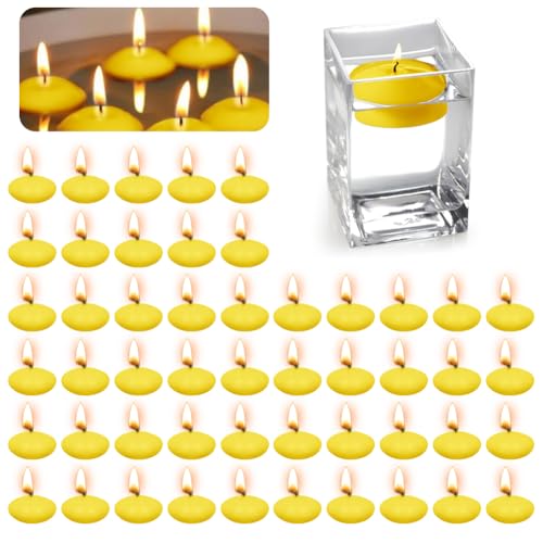 Schwimmkerzen Gelb, 50 Stück Schwimmende Kerzen, Wasserkerzen Schwimmkerze, Unparfümierte Schwimmkerzen, Teelichter Kerzen für Hochzeitspool, Valentinstagbadewanne, Weihnachtsdekoration Schwimmkerzen Gelb, 50 Stück Schwimmende Kerzen, Wasserkerzen Schwimmkerze, Unparfümierte Schwimmkerzen, Teelichter Kerzen für Hochzeitspool, Valentinstagbadewanne, Weihnachtsdekoration von Kayuneed