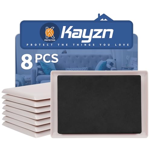 Kayzn 8 Stück Möbelgleiter für Teppiche, 21,6 x 14,7 cm, große Möbelgleiter für Möbel auf Teppichoberfläche, machen schwere Möbel zum Kinderspiel von Kayzn