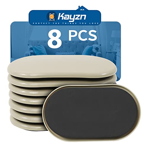 Möbelgleiter, 8,9 x 15,2 cm, oval, strapazierfähig, wiederverwendbare Teppichgleiter für Möbel, schwere Möbelgleiter, bewegliche Gleiter, schützen die Oberfläche des Teppichs (8 Stück) von Kayzn