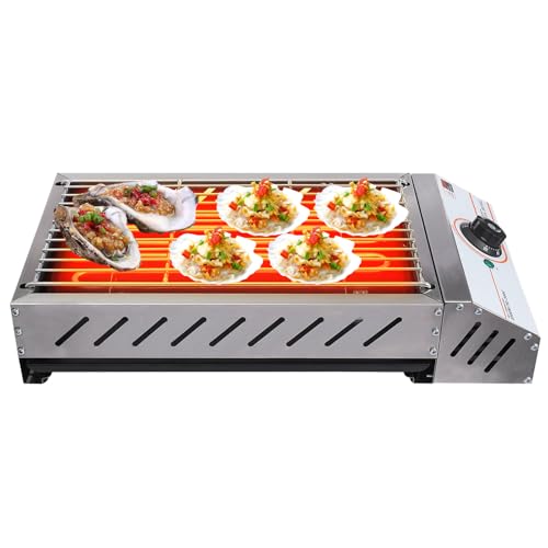 2500W Elektrogrill Edelstahl Tragbarer Tischgrill mit Temperaturregler 50-300°C & Großer Grillfläche 42,5 x 22 cm Großer Elektrogrill für Balkon, Garten und Küche 2500W Elektrogrill Edelstahl Tragbarer Tischgrill mit Temperaturregler 50-300°C & Großer Grillfläche 42,5 x 22 cm Großer Elektrogrill für Balkon, Garten und Küche von Kazafa