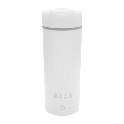 475ml elektrischer Wasserkocher 220V 300W tragbare Wasserkocher mit Temperatureinstellung Mini-Wassererhitzer Schnellkoch Teekanne (Weiß) von Kazafa