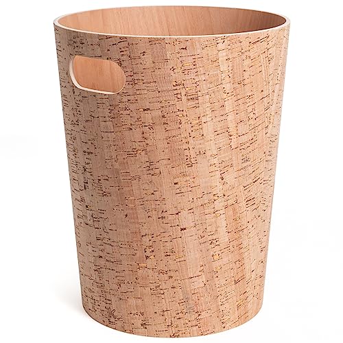 Kazai. Echtholz Papierkorb Börje | Moderner Holz Mülleimer für Büro, Kinderzimmer, Schlafzimmer u.m. | Kork (modern) von Kazai.
