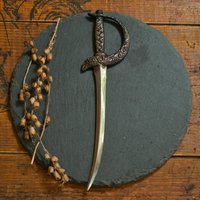 Vintage Athame, Ein Dekorativer Brieföffner, Der Als Ritualdolch Neu Gestaltet Wurde, Mit Scimitarform, Einweihungsgeschenk Vintage Athame, Ein Dekorativer Brieföffner, Der Als Ritualdolch Neu Gestaltet Wurde, Mit Scimitarform, Einweihungsgeschenk von KazaniansEmporium