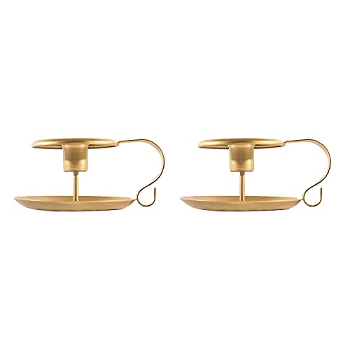 kazeRyu 2 Stück Goldfarbene Teetassen-Kerzenhalter Aus Metall – Dekoration for Hochzeit, Weihnachten Und Esszimmer(2pcs) von KazeRyu