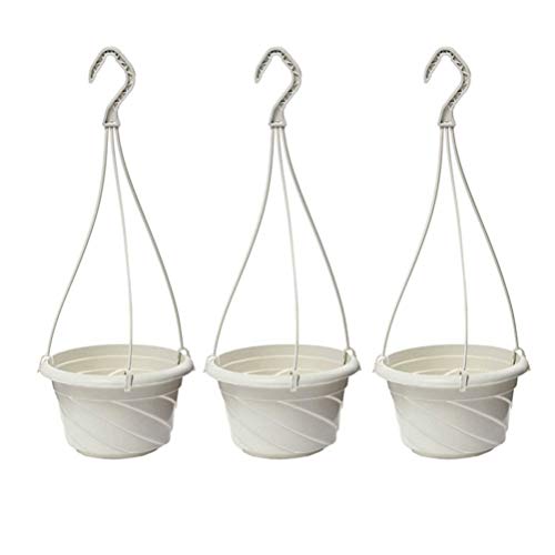 kazeRyu 3-teiliges Set Mit Dicken Hängepflanzgefäßen – Wandmontierte Blumentöpfe for Sukkulenten, Luftpflanzen Und Kunstgrün(Beige) von KazeRyu