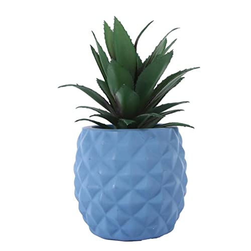 kazeRyu Ananasförmige Blumentöpfe – Farbenfrohe Dekoration for Zuhause, Büro Und Garten(Blue) von KazeRyu
