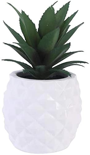 kazeRyu Ananasförmige Blumentöpfe – Farbenfrohe Dekoration for Zuhause, Büro Und Garten(White) von KazeRyu