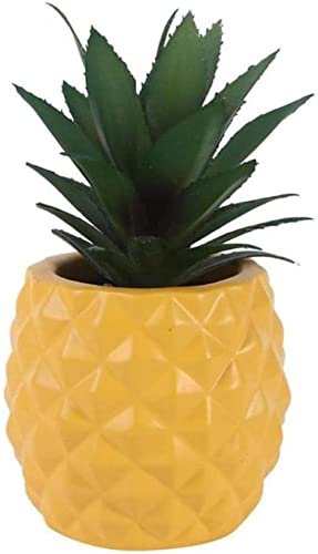 kazeRyu Ananasförmige Blumentöpfe – Farbenfrohe Dekoration for Zuhause, Büro Und Garten(Yellow) von KazeRyu
