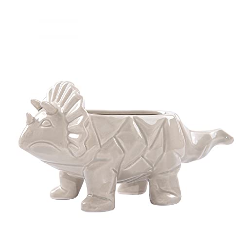 kazeRyu Cartoon-Keramik-Sukkulenten-Pflanzgefäß – Wasserkultur-Bonsai-Topf for Kakteen Und Schreibtisch-Dekor(Gray) von KazeRyu