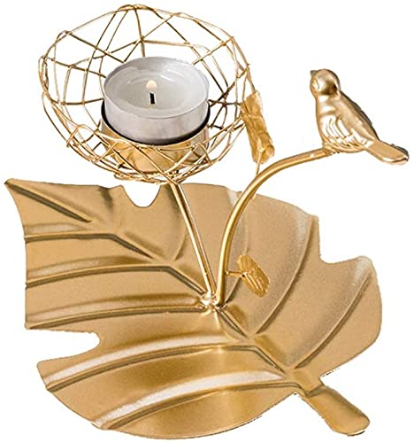 kazeRyu Goldener Kerzenhalter In Vogelform – Dekoratives Ornament for Wohnzimmer, Hochzeit Und Heimdekoration von KazeRyu