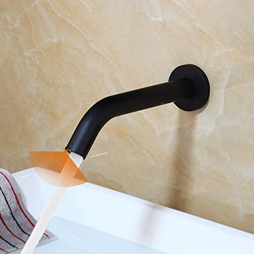 kazeRyu Goldfarbener Sensor-Waschtischhahn Zur Wandmontage – Automatischer Freihändiger Heiß-Kalt-Mischer(Black) von KazeRyu