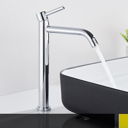 kazeRyu Hoher Badezimmer-Mischbatterie – Chrom, Schwarz, Weiß, Gebürstetes Gold Heiß Und Kalt For Badewannen(Chrome) von KazeRyu