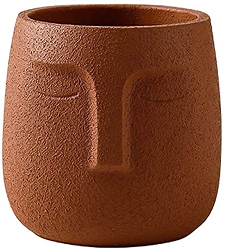 kazeRyu Keramik-Sukkulenten-Pflanzgefäß – Betonkopf-Gesichtsvase for Moderne Innendekoration(Style3) von KazeRyu