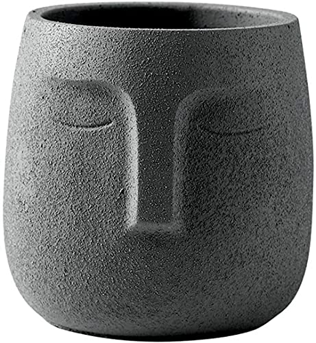 kazeRyu Keramik-Sukkulenten-Pflanzgefäß – Betonkopf-Gesichtsvase for Moderne Innendekoration(Style4) von KazeRyu