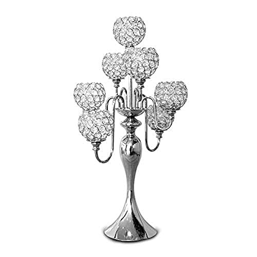 kazeRyu Kerzenhalter Aus Kristall – Europäisches Retro-Silberdesign, Hochwertiges Heim- Und Restaurantdekor for Couchtische(Silver) von KazeRyu