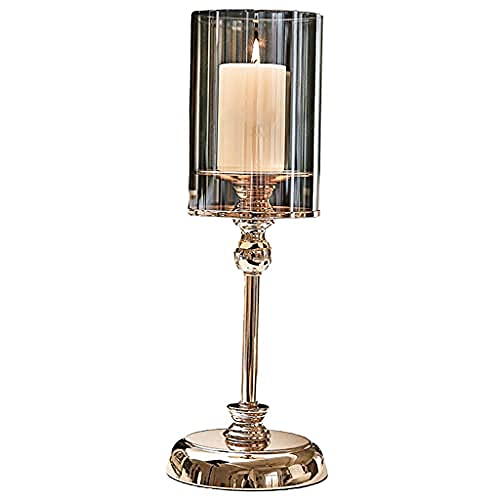 kazeRyu Kerzenhalter-Set Aus Metall Und Glas – Romantische Dekoration for Abendessen Bei Kerzenschein, Hochzeiten Und Als Dekoration for Zuhause(M) von KazeRyu