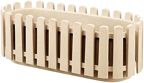 kazeRyu Langer, Rechteckiger, Rustikaler Pflanzkasten for Den Zaun – Tiefer Blumenbehälter for Fenster, Terrassen Und Balkone von KazeRyu
