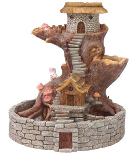 kazeRyu Mehrschichtiger Pflanztopf Aus Kunstharz „Forest“ for Den Garten | Dekorativer Blumentopf Mit Süßem Hausdesign for Sukkulenten Und Kakteen von KazeRyu